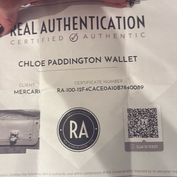 Chloe Bobbie continental black wallet w/ gold bow. Interior slot tags. HTF - Picture 2 of 4